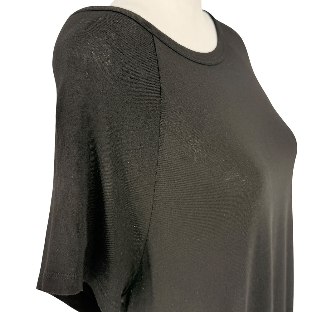 Zimmermann Midi T-Shirt Dress Size 2 M Jersey Raglan Short Sleeve Black Viscose - Picture 4 of 9